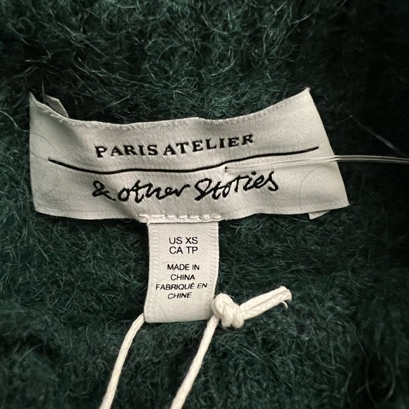 NWT Paris Atelier & Other Stories Turtleneck Green Sweater - Picture 6 of 8